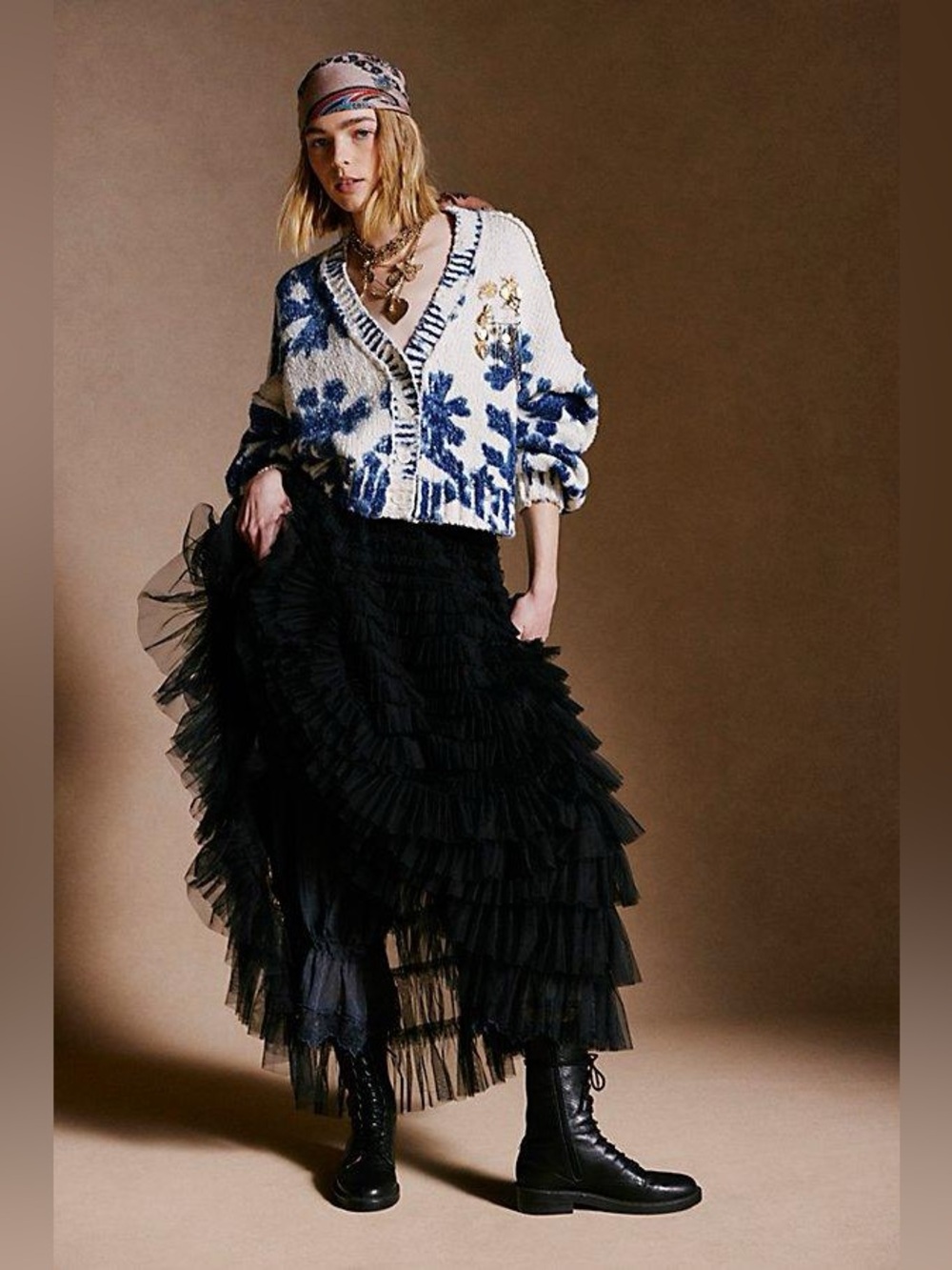 Free People Return Of The Ruffle Maxi Slip Skirt